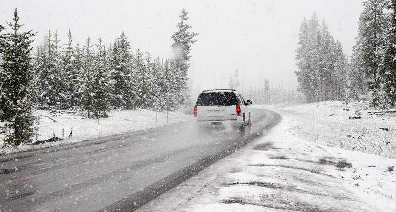 extreme weather, coniferous tree, 4K, suv, road, weather, snowstorm, blizzard, car, frozen, day, motor vehicle, travel, pine tree, no people, nature, snowing