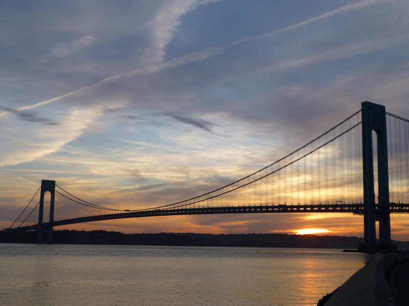 suspension bridge, bay, 4K, built structure, river, abendstimmung, city, bridge, new york, long, america, transportation, cloud - sky, manhattan, connection
