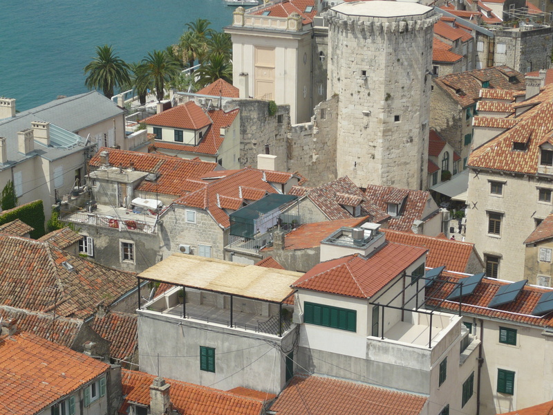 house, split, 2K, cityscape, scape, architecture, city, sunlight, europe, settlement, high angle view, houses, urban Scene, roof, building exterior, town
