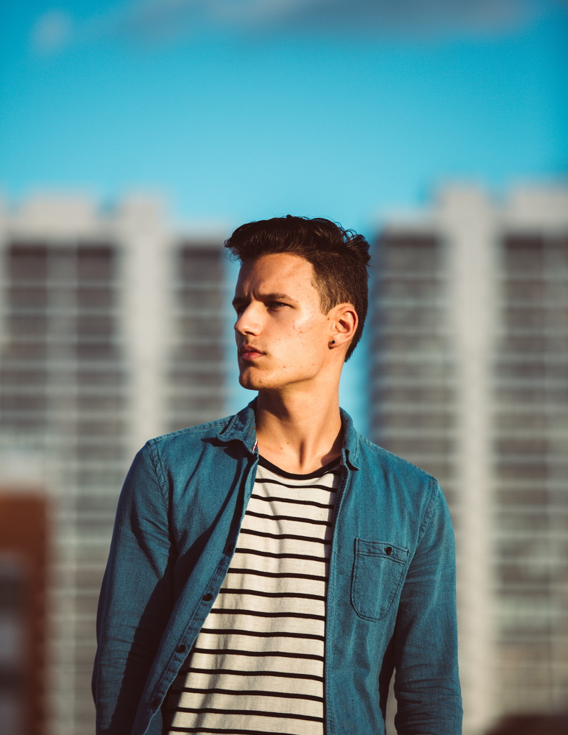 males, focus on foreground, building exterior, young Adult, city, portrait, leisure activity, people, 4K, architecture, outdoors, adult, day, only Men