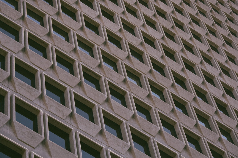 built structure, building, metal, windows, full frame, square shape, sunlight, in a row, architecture, no people, 5K, close-up, indoors, shape, design