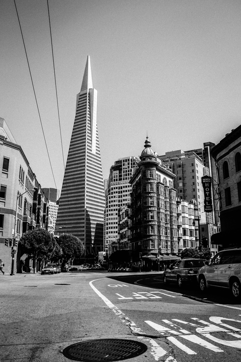day, road, 5K, sky, road marking, building exterior, clear sky, no people, tall - high, car, san francisco, transportation, outdoors, mode of transportation