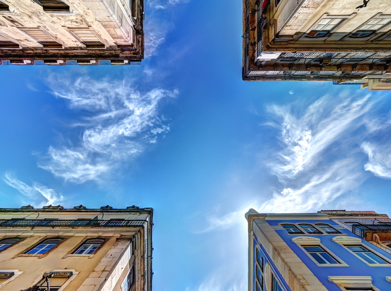 architecture, day, pattern, citytour, lisbon, outdoors, portugal, discouvering, skyview, built structure, window, 4K, apartment, sunlight, cloud - sky