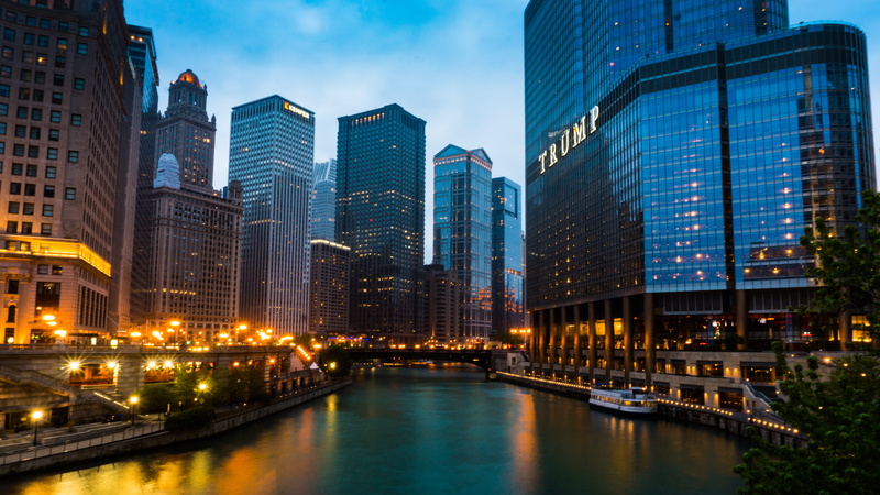 sky, urban, office, modern, financial district, michigan avenue, no people, office building exterior, cityscape, urban skyline, canal, nature, building
