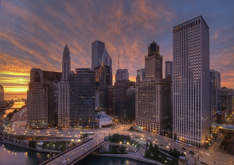 mid ouest, tower, skyline, 720P, trump, usa, night, comta, city, architecture, chicago, cities, francisco, illinois, bridges