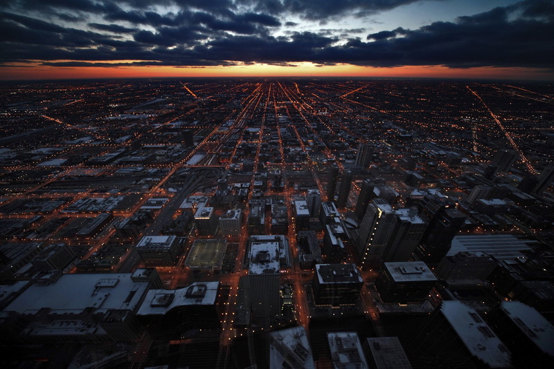 720P, tower, usa, city, illinois, comta, mid ouest, night, francisco, skyline, chicago, cities, bridges, trump, architecture