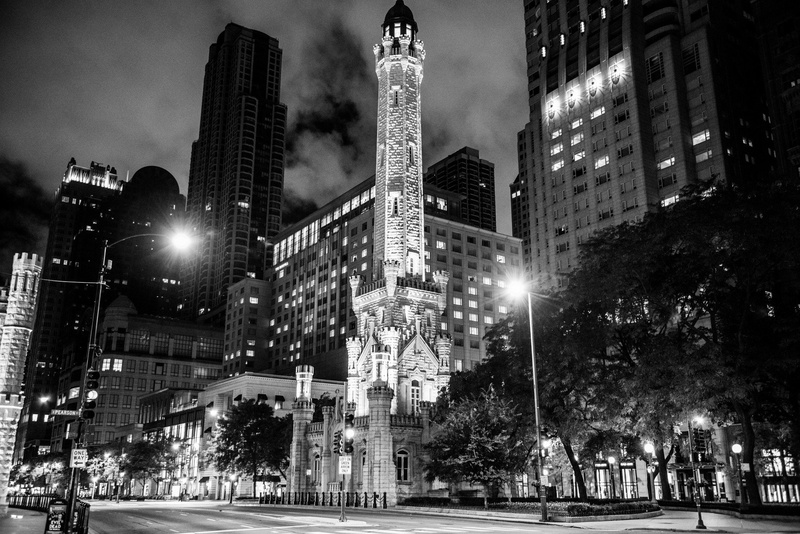 city, cities, trump, illinois, bridges, night, skyline, francisco, chicago, mid ouest, usa, tower, comta, architecture, 1080P