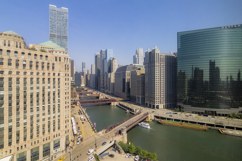 mid ouest, illinois, cities, tower, francisco, architecture, city, usa, bridges, chicago, skyline, trump, night, 720P, comta
