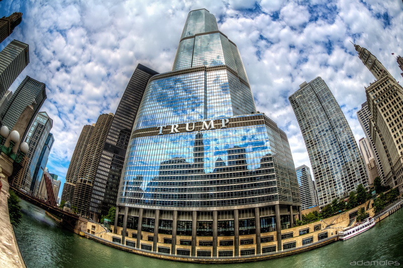 night, illinois, comta, tower, usa, mid ouest, francisco, city, architecture, bridges, cities, trump, skyline, chicago, 720P