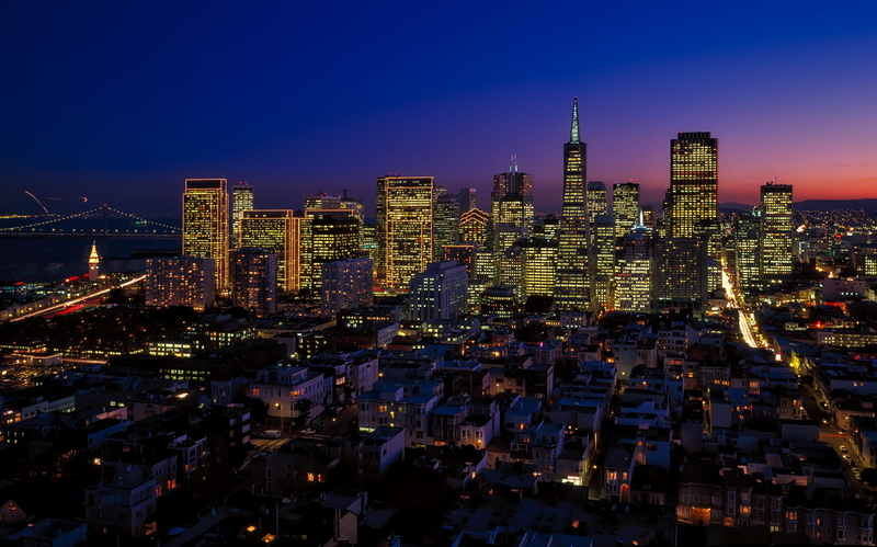 silhouettes, cityscape, residential district, tall - high, dusk, nighttime, reflections, travel destinations, beautiful, downtown, office building exterior