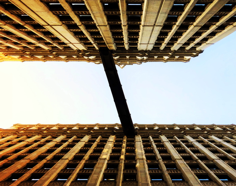 united states, sunset, skyscraper, chicago, pattern, windows, wrigley building, city, low angle view, nature, metal, building, sunlight, office building exterior