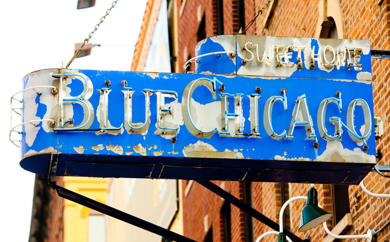 States, built structure, building exterior, Chicago, Blue, illinois, cook, western script, Vintage, outdoors, transportation, United, Chicagoland, low angle view