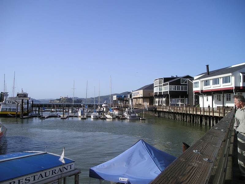 canal, francisco, building exterior, usa, port, day, pier, 39, clear sky, water, no people, city, alcatraz, 1080P, transportation, building, mode of transportation