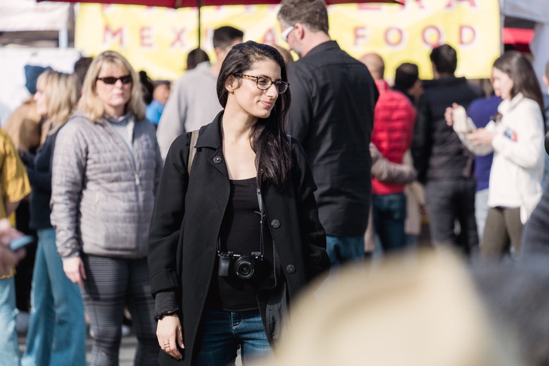 women, standing, group of people, city, young men, leisure activity, people, outdoors, men, camera, young women, san francisco, hairstyle, incidental people