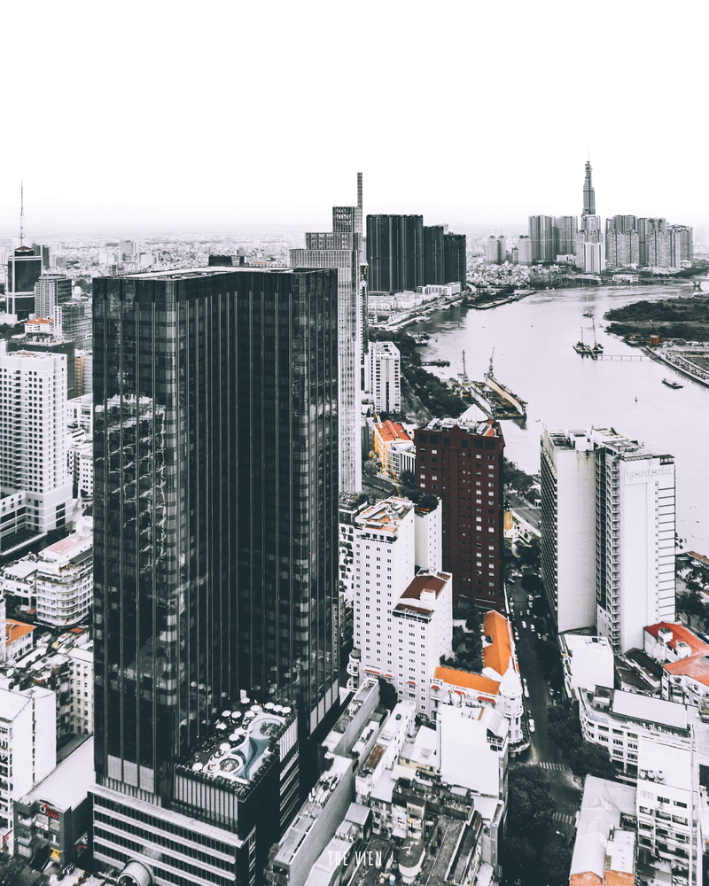 transportation, downtown, city center, skyscrapers, daytime, built structure, towers, architecture, daylight, building exterior, sight, ho chi minh city