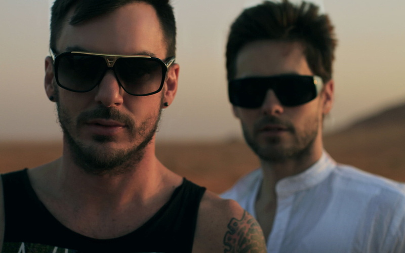rock, sunset, two People, summer, black, looking At Camera, males, confidence, nature, shannon leto, sun, cool, day, jared leto, looking, eyeglasses, macho