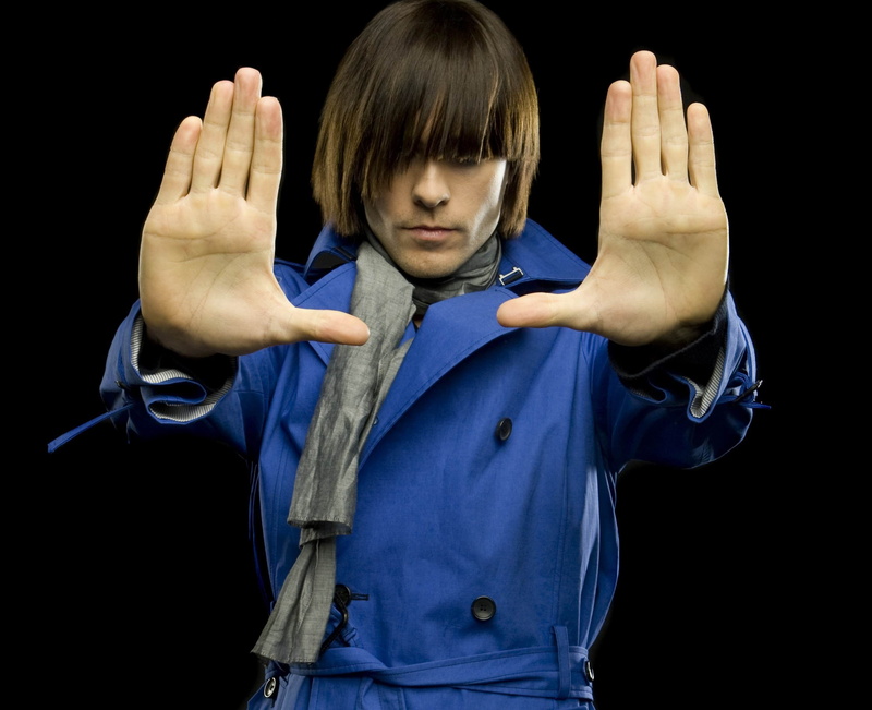 palm, Jared Leto, blue coat, 2K, grey scarf, haircut, style