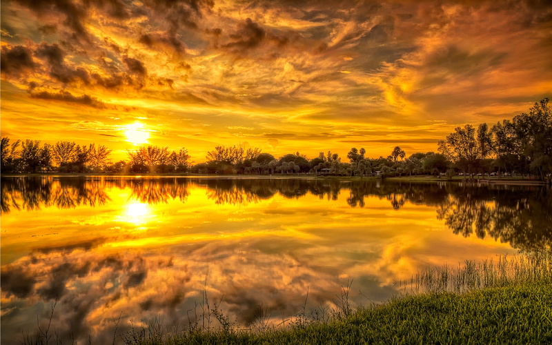 golden, lake, calm, hdr, hd, 2K, photography, photograph, hour