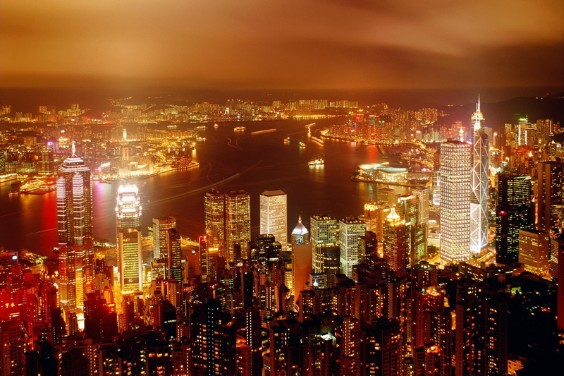 1080P, landscape, cityscape, city life, modern, night, architecture, crowd, built structure, building, financial district, urban skyline, sky, office building exterior