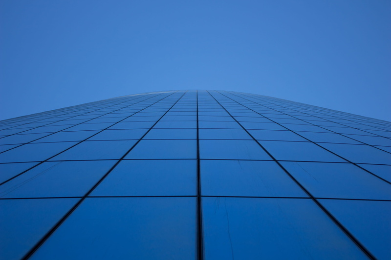 clear sky, glass, business, glass - material, background, no people, low angle view, calgary, tall - high, building, tower, city, office building exterior