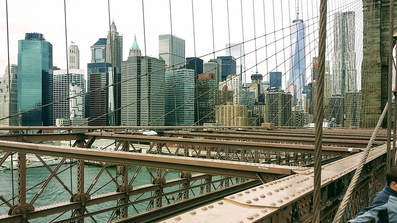 sky, office, connection, tower, new york, brooklyn - New York, expression, new York City, perspective, river, no people, modern, urban Scene, travel, downtown District