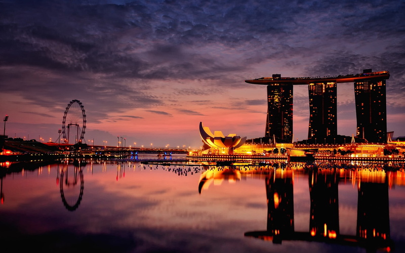 singapore, nature, architecture, luxury, cloud - sky, sunset, cityscape, building exterior, water, city, built structure, Cityscapes, office building exterior
