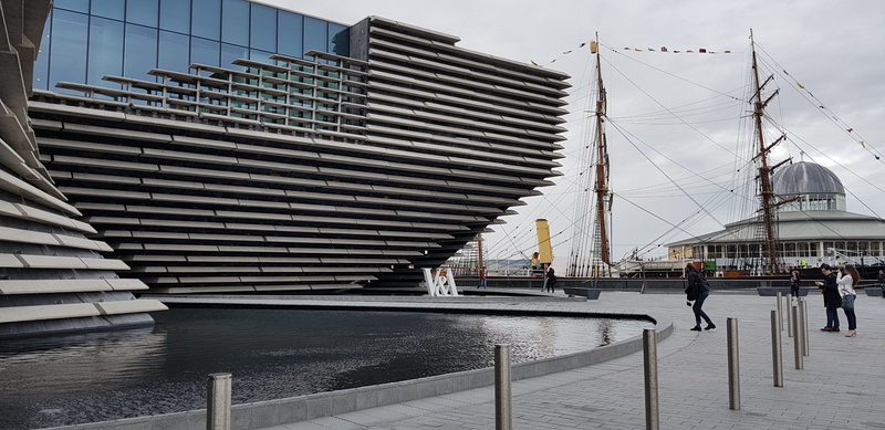 scotland, tourism, railing, mode of transportation, building exterior, day, water, united kingdom, VandA Dundee, building, architecture, travel destinations