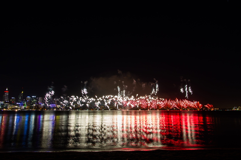 water, skyworks, reflection, sdh_photos, outdoors, architecture, river reflections, reflections, south perth esplanade, swan river, firework display, illuminated
