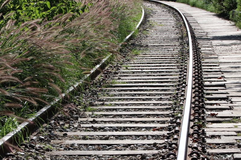 direction, railroad track, nature, landscape, long, esplanade, field, day, railroad tie, rail transportation, metal, parallel, plant, land, high angle view