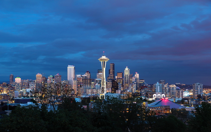 city, Space Needle, 4K