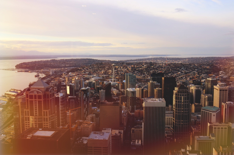outdoors, sunset, outdoor, 5K, cloud - sky, building exterior, urban skyline, united, development, wa, skyscraper, skyline, washington state, built structure