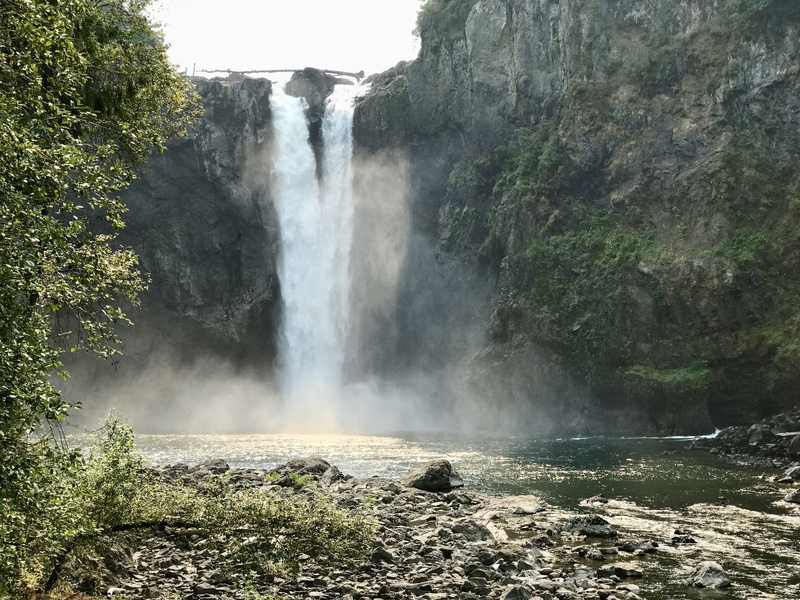 outdoors, mountain, flowing, united states, land, beauty in nature, no people, nature, power in nature, 4K, snoqualmie falls, river, rock, day, motion