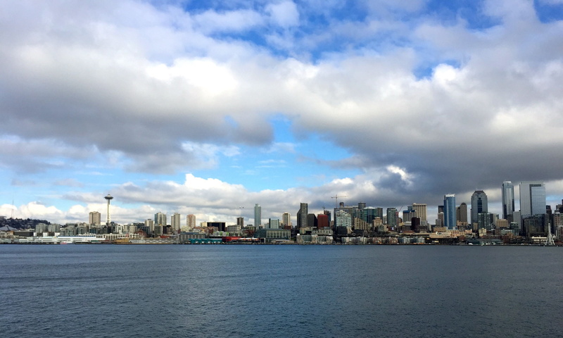 nature, seattle, no people, skyscraper, waterfront, cloud - sky, cityscape, architecture, building, built structure, water, 2K, landscape, city life, urban skyline