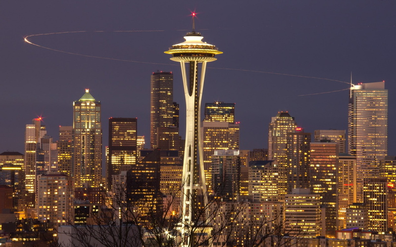 tower, 1920x1200, washington, space, 1080P, needle, Seattle, city