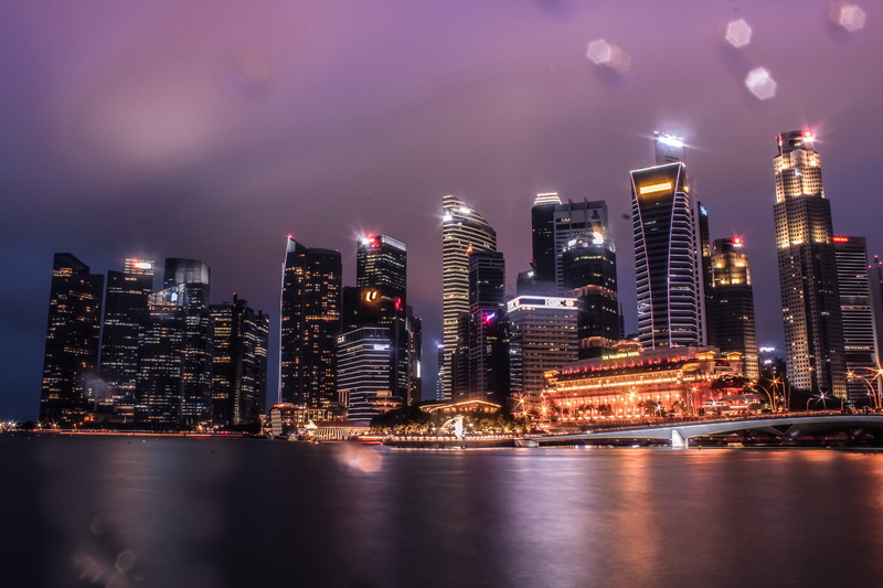 light trail, night photo, light, buildings, skyscraper, long exposure, office, esplanade - theatres on the bay, hong kong, building exterior, landscape