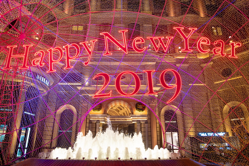 led, multi colored, 2019, representation, text, pattern, art and craft, mandarin oriental, arts culture and entertainment, long exposure, fountain, built structure