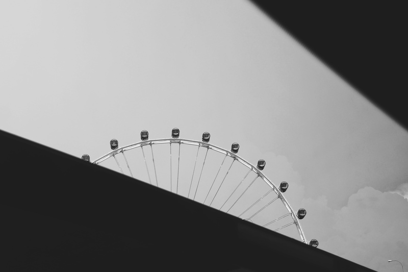 arts culture and entertainment, window, architecture, black, urban, silhouette, excitement, sky, wheel, building exterior, giant wheel, nature, shadow