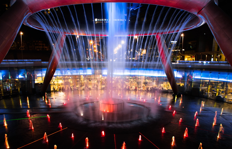 nightscape, singapore, building, no people, malls, travel destinations, nature, travel, architecture, water, fountain, shopping mall, built structure, modern