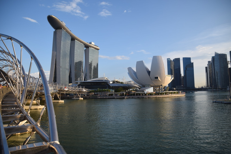 nature, building, sky, office building exterior, connection, transportation, water, modern, skyscraper, singapore, travel, city, bridge - man made structure