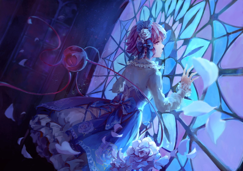 beauty in nature, nature, no people, close-up, flower, Touhou, Komeiji Satori, 2K, purple, petal, low angle view, plant, indoors, freshness, fragility