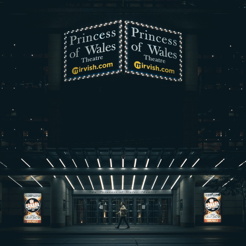architecture, incidental people, transportation, illuminated, play, script, sign, adult, theatre, wales, indoors, entrance, princess, people, walking, signage