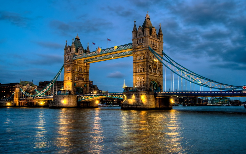 UK, 2K, landscape, Tower Bridge, architecture, nature, England
