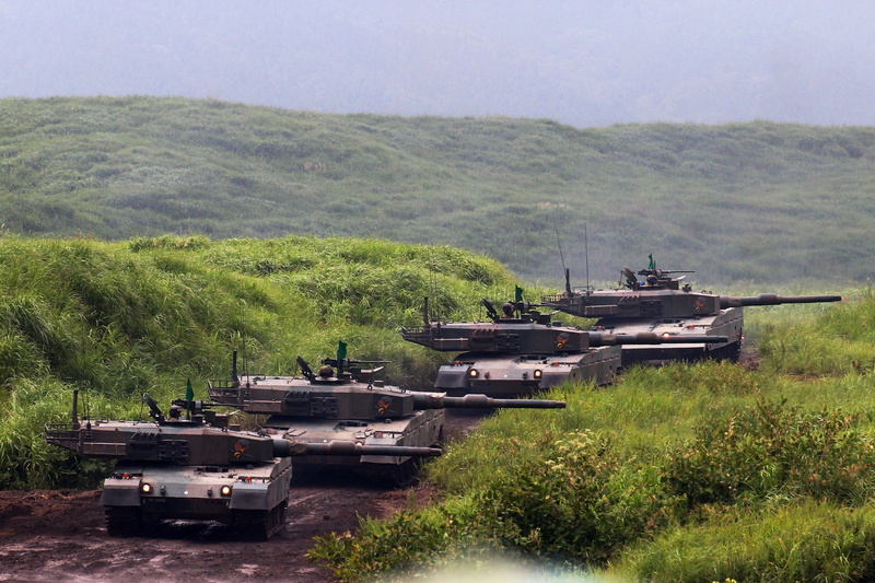 field, Japanese, combat, tanks, 1080P, Type 90