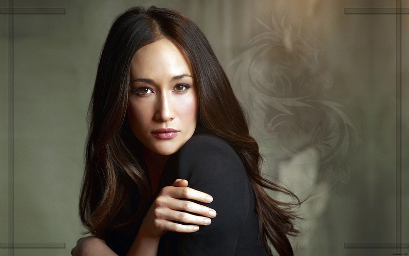 headshot, brown hair, beauty, lifestyles, actress, hair, indoors, 1080P, adult, Maggie Q, looking at camera, looking at viewer, women, teenager, portrait