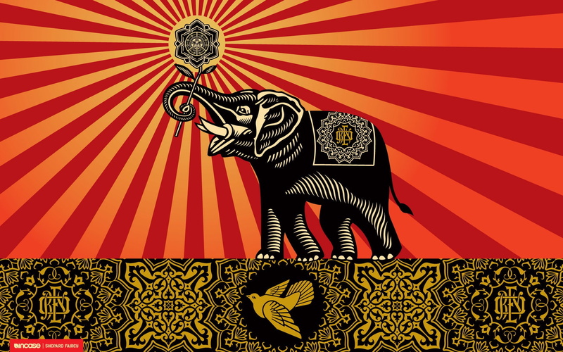 elephants, fairey, obey, incase, 1080P, shepard