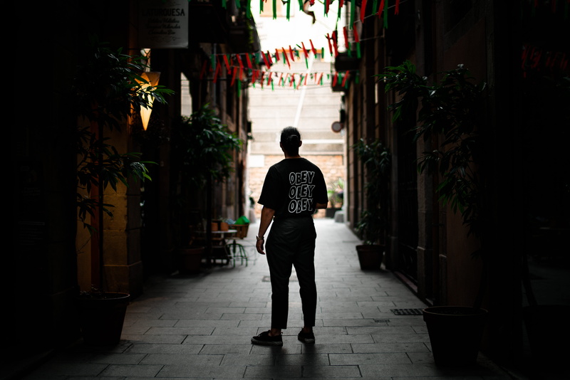 nature, buildings, males, sidewalk, travel, city, ma, man, urban Scene, lost, male, flag, outdoors, people, alleystreet view, standing, dream, 8K, street
