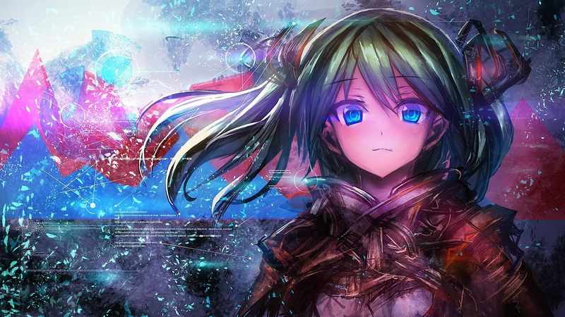 one person, op-center, 720P, looking at camera, artwork, childhood, blue eyes, teenager, Vocaloid, women, anime girls, hair, front view, hairstyle, representation