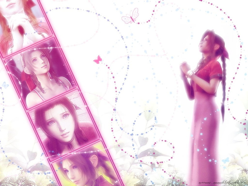 pink color, celebration, females, purple, people, leisure activity, Final Fantasy, lifestyles, girls, Aerith Gainsborough, two people, adult, young women