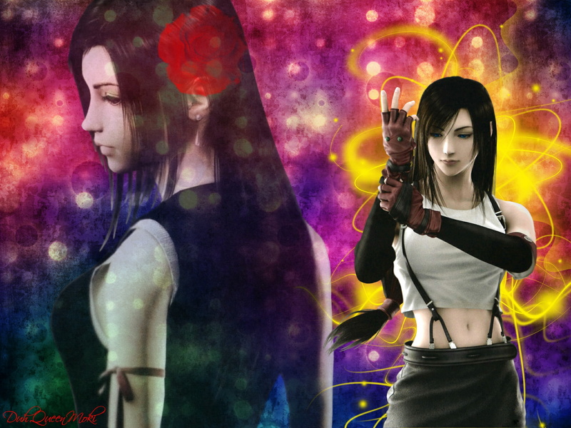 lockhart, female, Final Fantasy, tifa, anime, art, hd, 1080P, beautiful, Black, final, fantasy, colorful