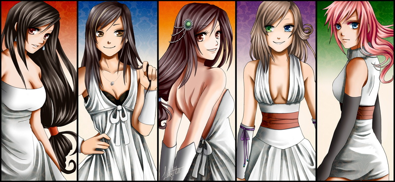 Final Fantasy, Anime Girls, 5K, anime, Rinoa Heartilly, Claire Farron, Tifa Lockhart, Garnet Til Alexandros XVII